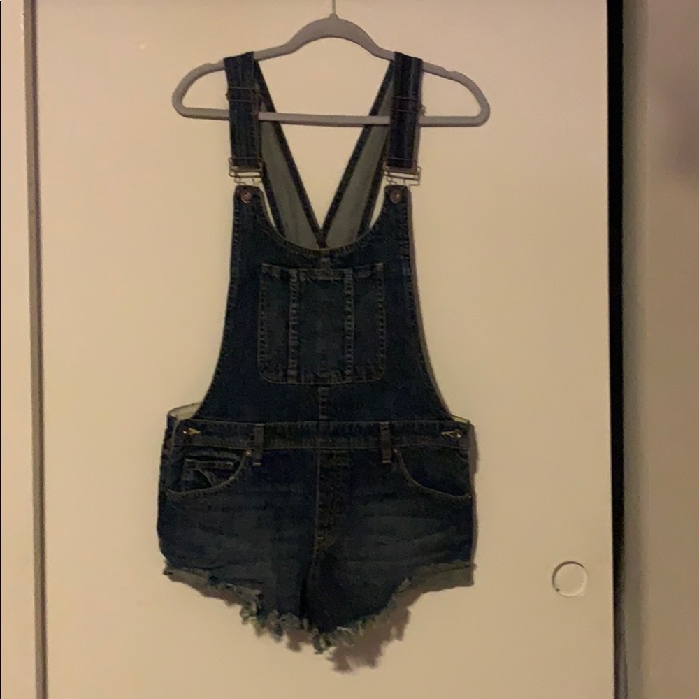 Free People Short Overalls